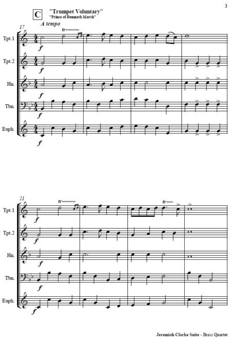 311 Jeremiah Clarke Suite No 1 Brass Quartet SAMPLE page 03