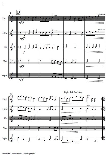 311 Jeremiah Clarke Suite No 1 Brass Quartet SAMPLE page 02