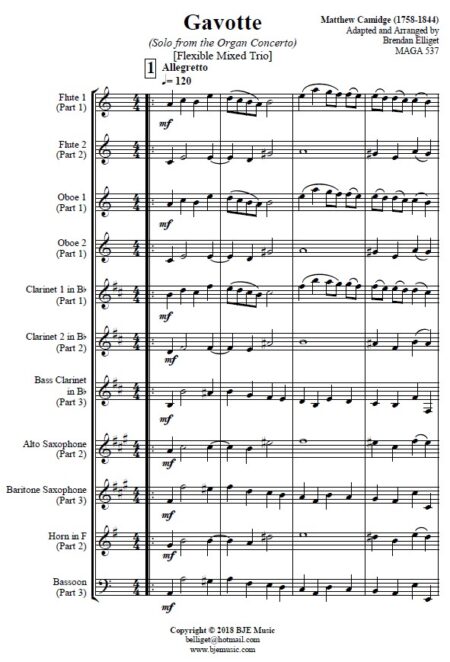 266 Gavotte Flexible Woodwind Trio SAMPLE page 01
