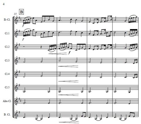 256 Butterflies Clarinet Choir SAMPLE page 04