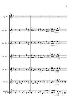 Drunken Sailor – Jazz Arrangement for Saxophone Ensemble