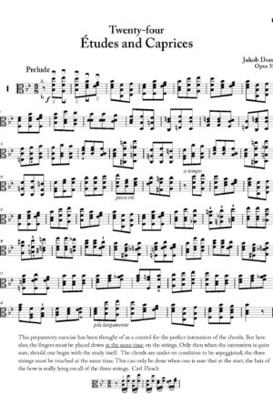 Jakob Dont: Etudes and Caprices, op.35 -Transcribed for Viola