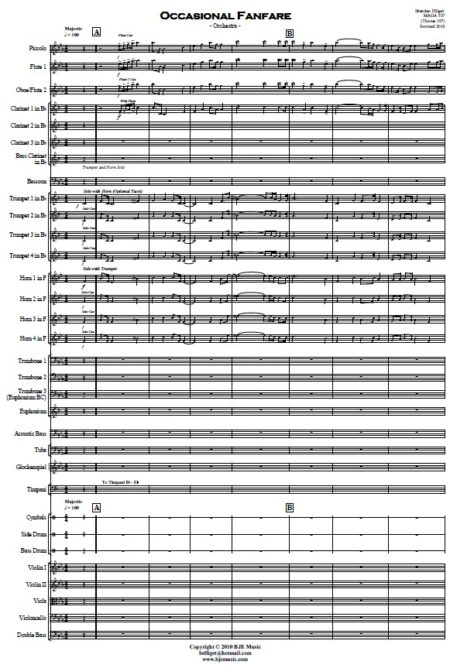 238 Occasional Fanfare Orchestra SAMPLE page 01