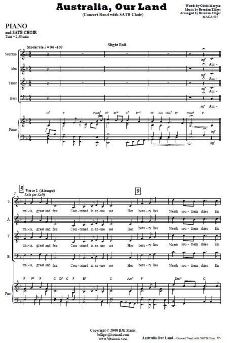 034 Australia Our Land CB with SATB Choir SAMPLE page 06