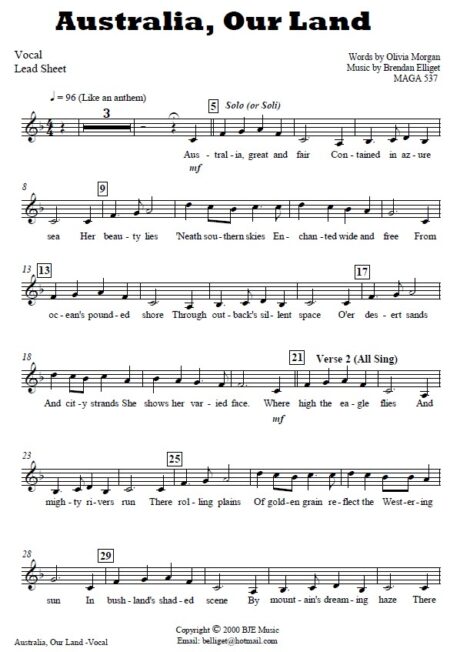 034 Australia Our Land CB with SATB Choir SAMPLE page 05