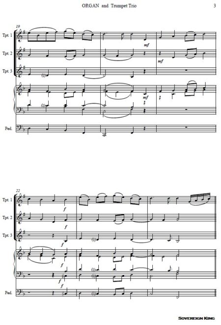 084 Sovereign King Trumpet Trio and Organ SAMPLE page 03