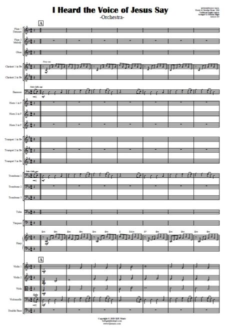 448 I Heard the Voice of Jesus Say Orchestra SAMPLE page 01