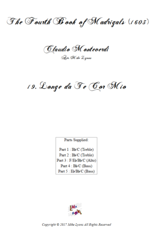 Flexi Quintet – Monteverdi, 4th Book of Madrigals – 19. Longe da te cor mio