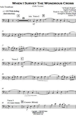 When I Survey The Wondrous Cross (Celtic Version) – Solo Trombone with Piano