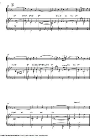 When I Survey The Wondrous Cross (Celtic Version) – Solo Trombone with Piano
