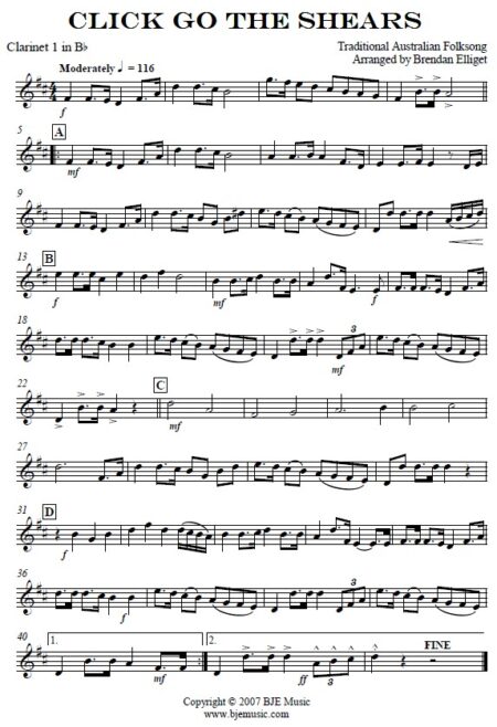 032 Click Go The Shears Concert Band SAMPLE page 05