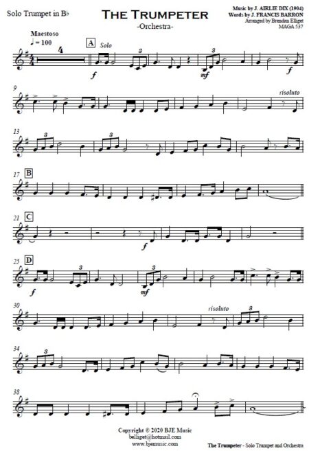 444 The Trumpeter Solo Trumpet and Orchestra SAMPLE page 07