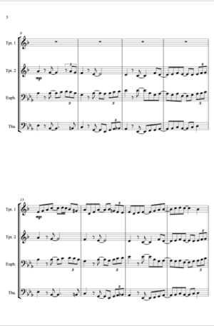 Pachelbel’s Canon – A Jazz Arrangement for Brass Quartet