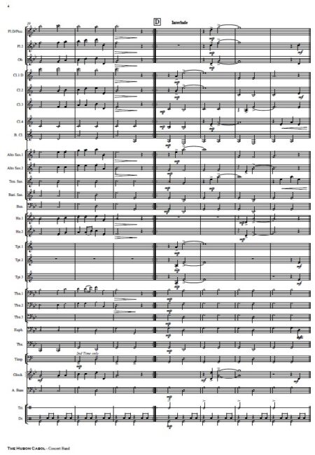 301 The Huron Carol Twas in the Moon of Wintertime Concert Band SAMPLE page 04