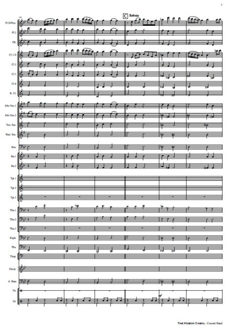 301 The Huron Carol Twas in the Moon of Wintertime Concert Band SAMPLE page 03