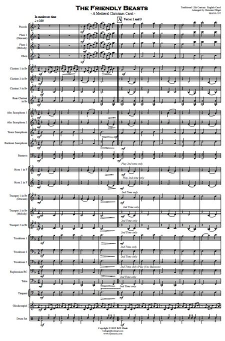 362 The Friendly Beasts Concert Band SAMPLE page 01