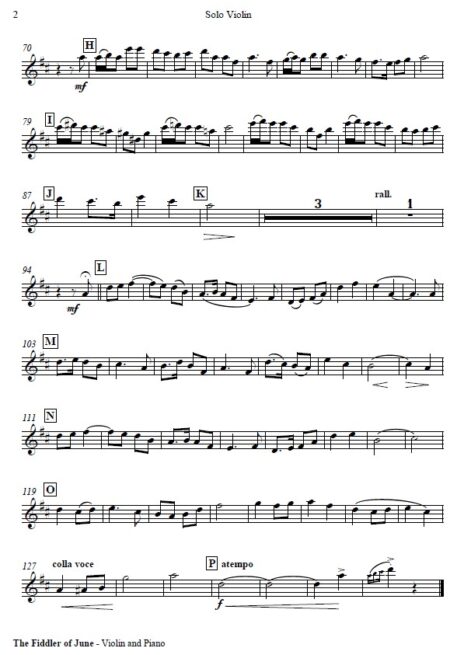 106The Fiddler of June Violin Solo and Paino SAMPLE page 02