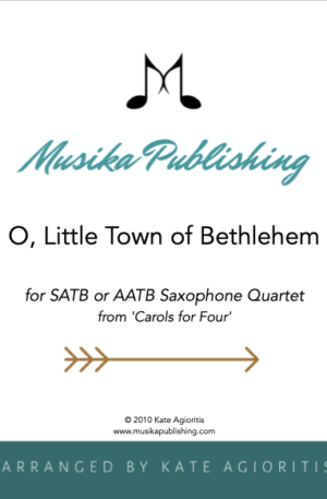O, Little Town Of Bethlehem – Saxophone Quartet