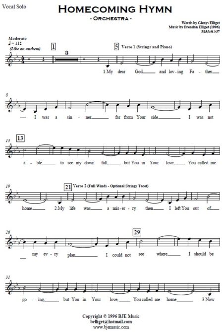 242 Homecoming Hymn Orchestra with Vocal SAMPLE page 04