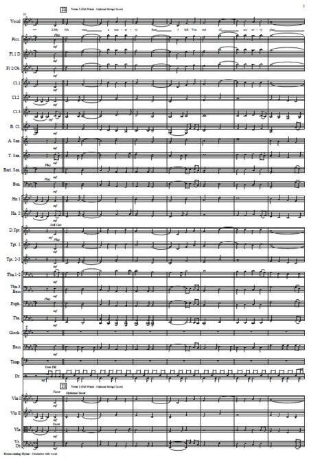 242 Homecoming Hymn Orchestra with Vocal SAMPLE page 03