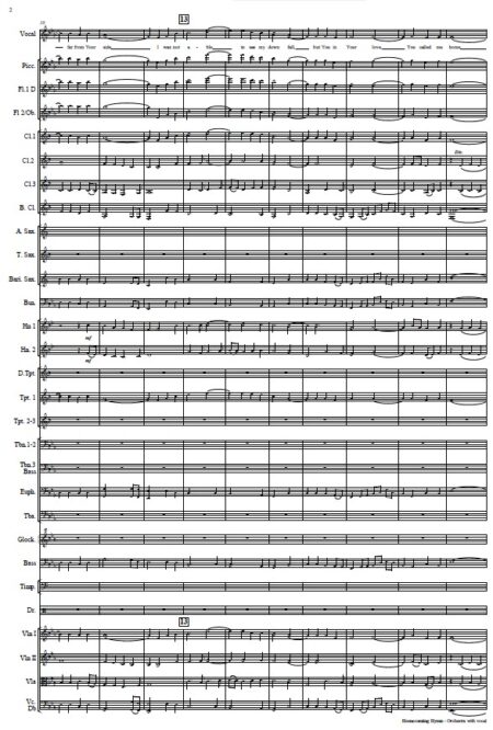 242 Homecoming Hymn Orchestra with Vocal SAMPLE page 02