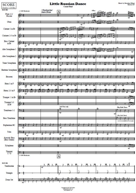 006 Little Russian Dance Concert Band SAMPLE page 01