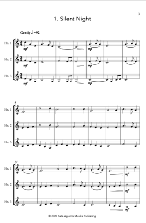 Carols for Three – 15 Carols for Horn Trio