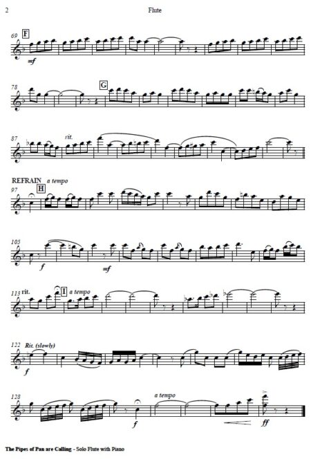 276 The Pipes of Pan Are Calling Flute Solo with Piano SAMPLE page 07