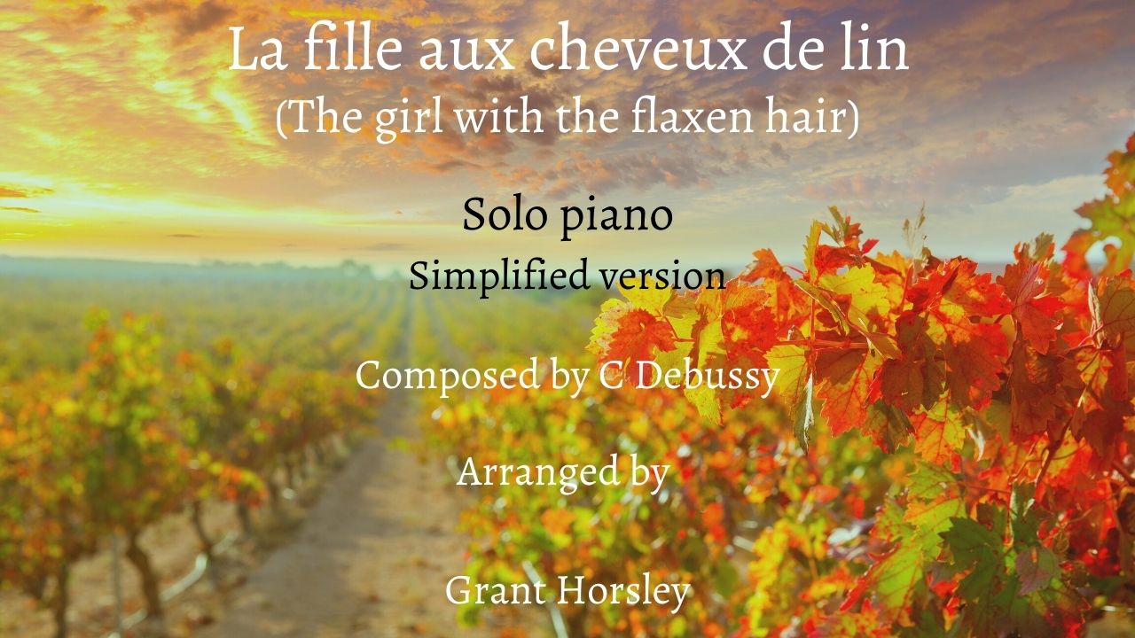 La Fille Aux Cheveux De Lin Arranged For Piano Duet - Sheet Music  Marketplace