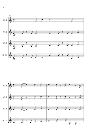 O Come All Ye Faithful – Jazz Carol (in 5/4) for Clarinet Quartet