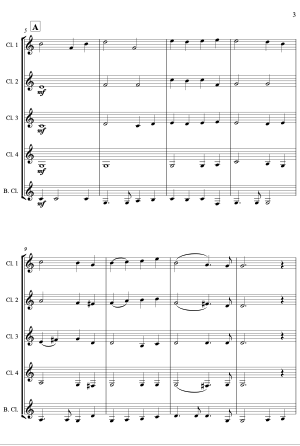 O Come, All Ye Faithful – for Clarinet Quintet/Choir