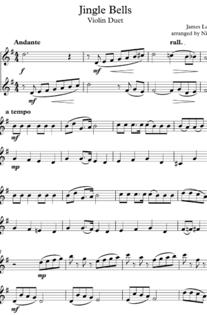 Jingle Bells, for Violin Duet