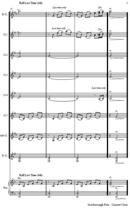 391 Scarborough Fair Clarinet Choir SAMPLE page 05