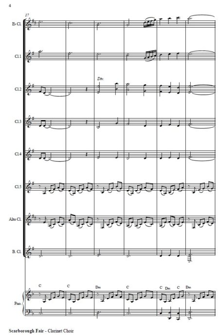 391 Scarborough Fair Clarinet Choir SAMPLE page 04