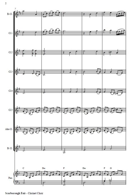 391 Scarborough Fair Clarinet Choir SAMPLE page 02