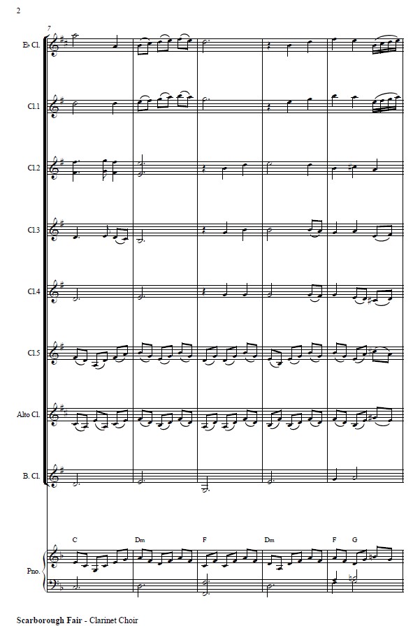 Scarborough fair  Sheet music, Clarinet sheet music, Clarinet music