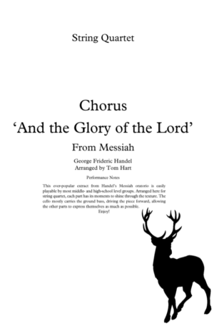 The Glory of the Lord (from Messiah) – String Quartet