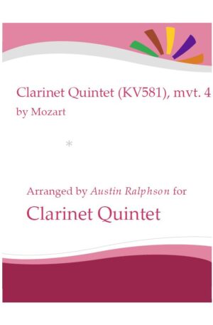 Mozart Clarinet Quintet KV581 (4th movement) – clarinet quintet