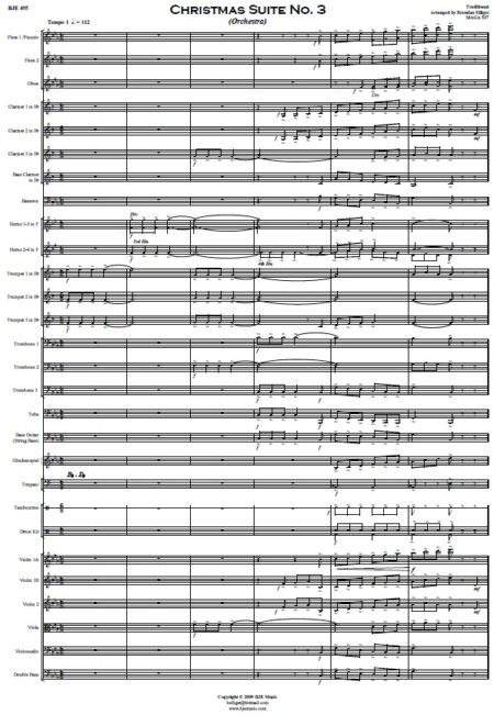 495 Christmas Suite No 3 Orchestra SAMPLE page 01