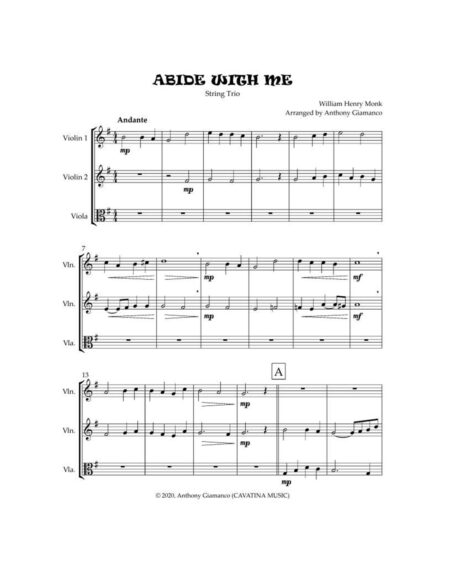 ABIDE WITH ME string trio 1