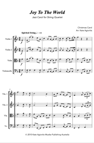 Joy to the World – Jazz Carol for String Quartet