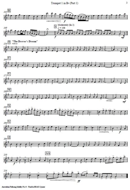 493 Australian Folksong Medley No 6 Flexible Brass Quintet SAMPLE page 06