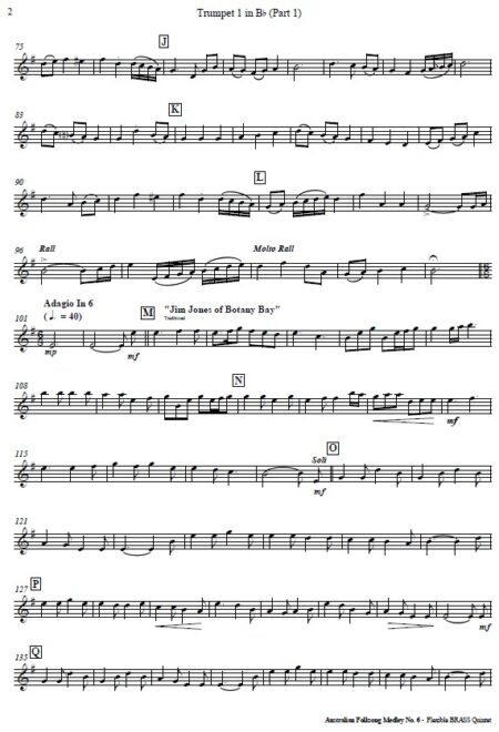 493 Australian Folksong Medley No 6 Flexible Brass Quintet SAMPLE page 05