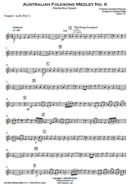 493 Australian Folksong Medley No 6 Flexible Brass Quintet SAMPLE page 04