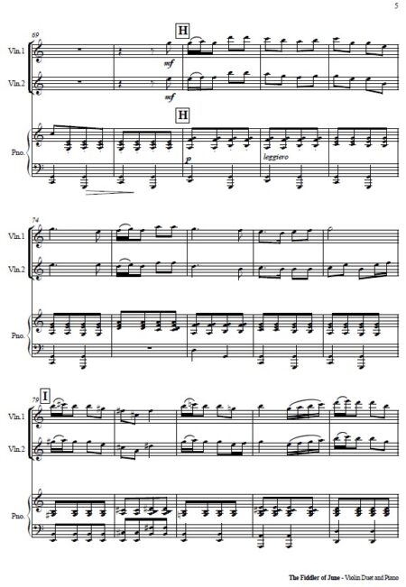 492 The Fiddler of June Violin Duet and Piano SAMPLE page 05