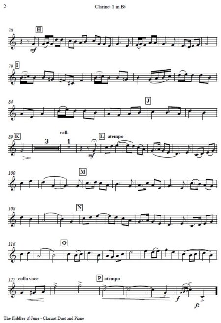491 The Fiddler of June Clarinet Duet with Piano SAMPLE page 05