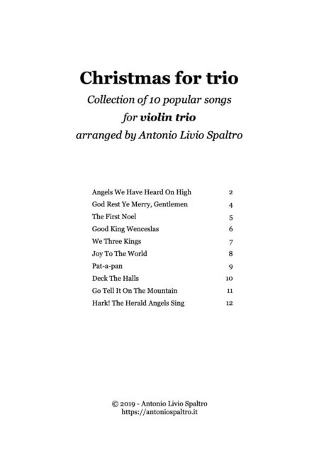 Christmas for trio violins