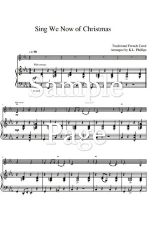 Sing We Now of Christmas – Violin Solo with Piano Accompaniment