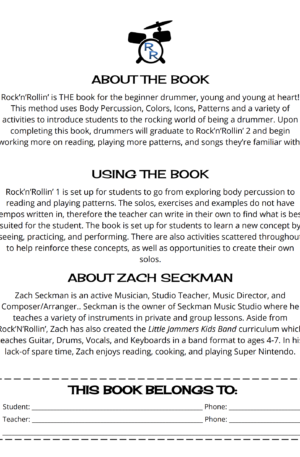 Rock’N’Rollin’ Beginner Drumset Method Book 1