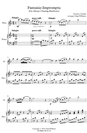 Fantaisie-Impromptu, for flute and piano